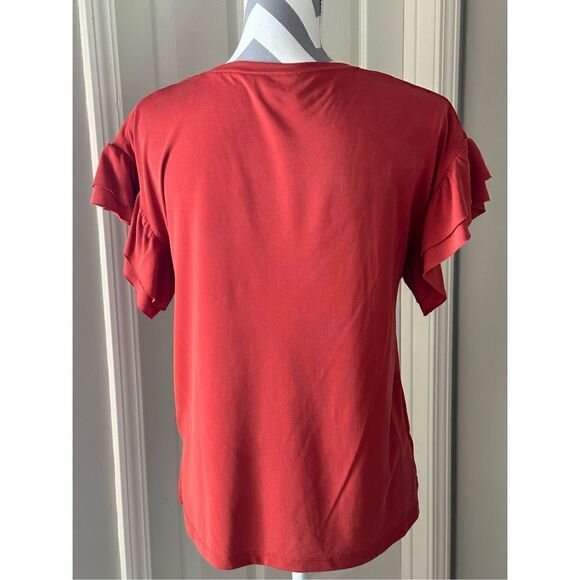 Jessica Simpson burnt sienna short sleeve top - Picture 3 of 7